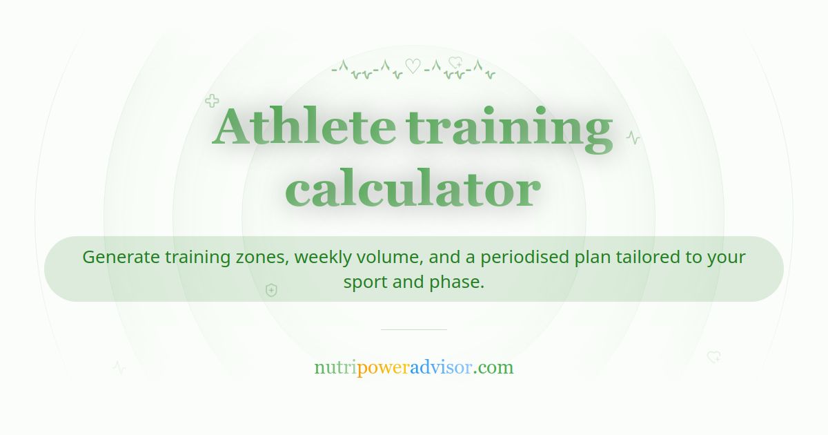 Athlete Training Calculator – Training Zones, Volume & Periodization for Athletes