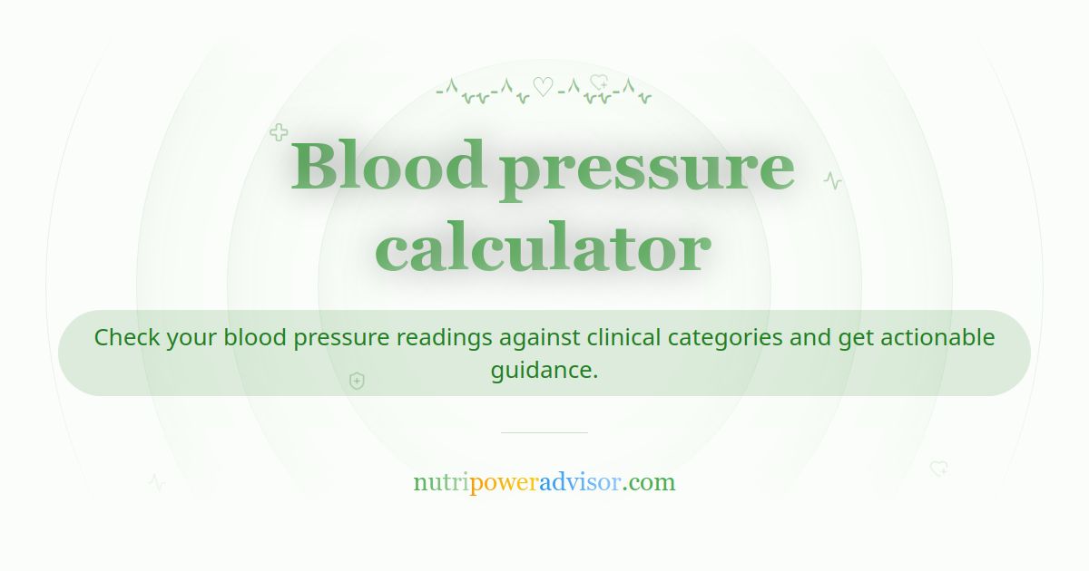 Blood Pressure Calculator – Understanding Your Blood Pressure Readings