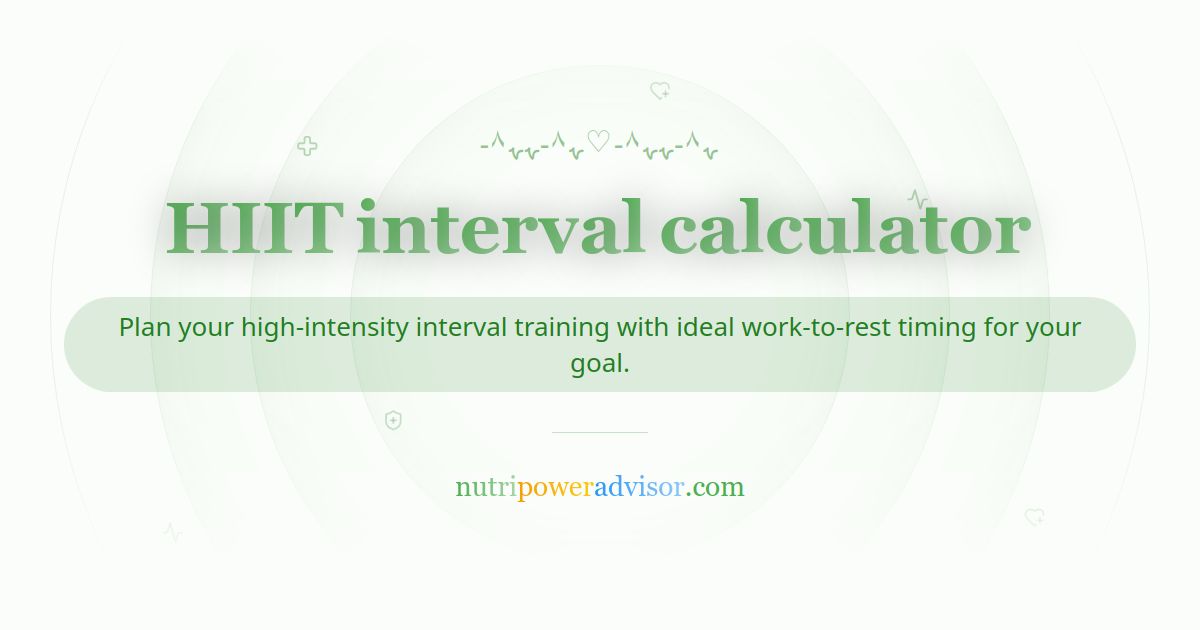 HIIT Interval Calculator – Optimize Your Work-to-Rest Ratios