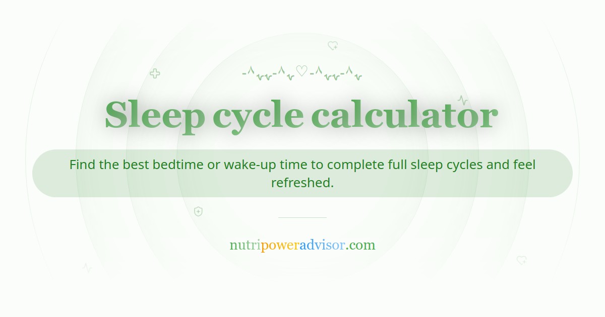 Sleep Cycle Calculator: Optimize Your Sleep for Better Health and Performance
