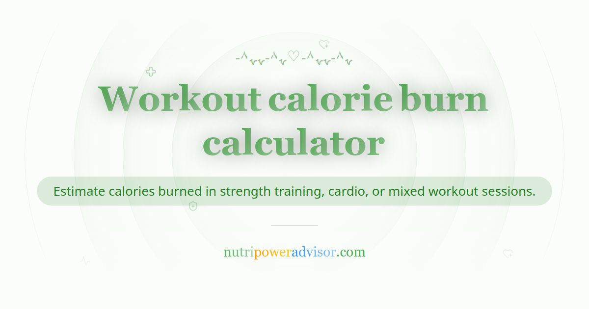 Workout Calorie Burn Calculator – Calories Burned in Strength & Cardio Training